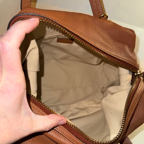 J. Crew Brown Leather Satchel - Picture 9 of 11